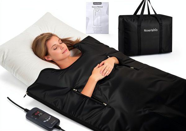 Portable Sauna Blanket noerishia Double Spiral Black 6ft x 2.6ft-0