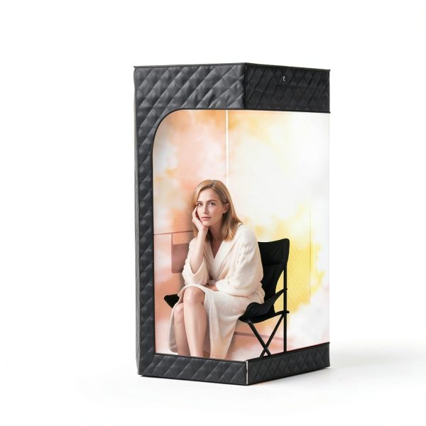 Portable Steam Sauna for Home,Sauna Box with 9-level Heating,0-99 minute timer,Personal Sauna Tent for Home with 2.6L 1000W Steam Steamer,Remote Control,Folding Chair.Relax and Healthy at Home Sauna-5