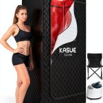 Portable Infrared Sauna, Steam Sauna Box with XL Steamer, 5-Layer Waterproof & Heat Insulation for Relaxation, Detoxification, Muscle Pain Relief Indoor & Outdoor(Obsidian Black)-0