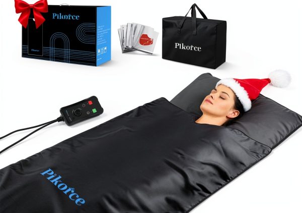 Infrared Sauna Blanket for Home Use – Full Body Detox & Relaxation | 113-176℉ Adjustable | 6 ft x 2.65 ft, Leather Portable Far Infrared Stress Relief Heated PU Sauna Bag for Body Recovery-0