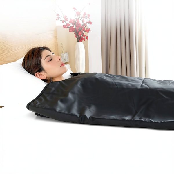 Infrared Sauna Blanket for Home Use – Full Body Detox & Relaxation | 113-176℉ Adjustable | 6 ft x 2.65 ft, Leather Portable Far Infrared Stress Relief Heated PU Sauna Bag for Body Recovery-7