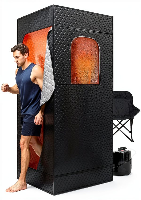 Sauna Box, Portable Sauna for Home, Large Sauna Tent with 3.0L Steamer for Full Body SPA, Easy Assembly Quick Heat-Up Sauna Experience-0